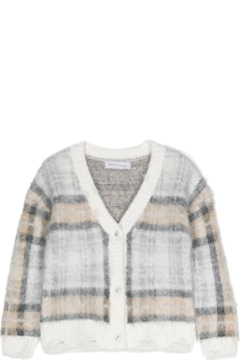 Homeware Monnalisa White/sand/black Cardigan Girl
