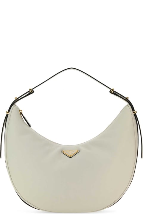 Prada for Women Prada White Leather Big Arquã¨ Handbag