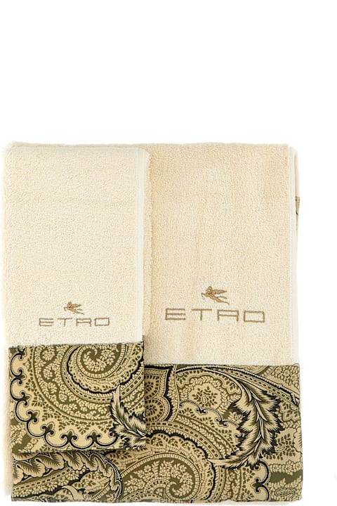  Etroالمنسوجات وأقمشة الكتان Etro Set Of 2 'bloom' Bath Towels