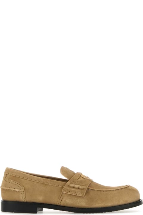 Shoes for Women Miu Miu Beige Suede Loafers