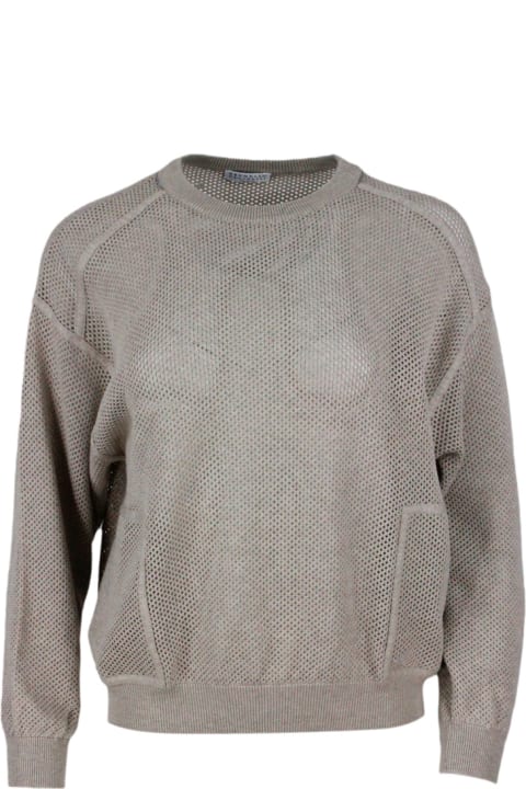 Brunello Cucinelli Clothing for Women Brunello Cucinelli Sweater With Micro-mesh