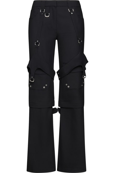 Off-White for Women Off-White Wool Blend Cargo Zip Trousers