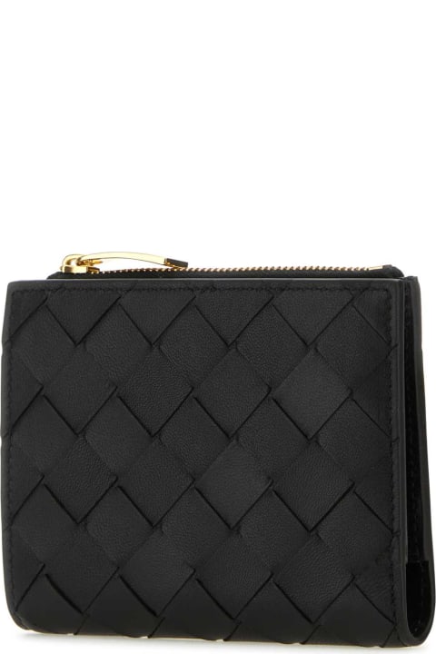 Bottega Veneta Wallets for Women Bottega Veneta Black Leather Small Intrecciato Wallet