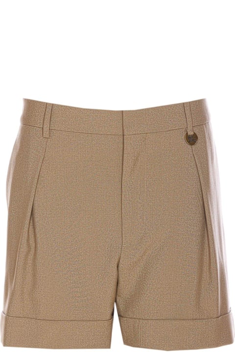 ショートパンツ MAX MARA AMBURGO SHORTS IN STRETCH COTTON Max Mara Amburgo Shorts | Brown | FARFETCH AO