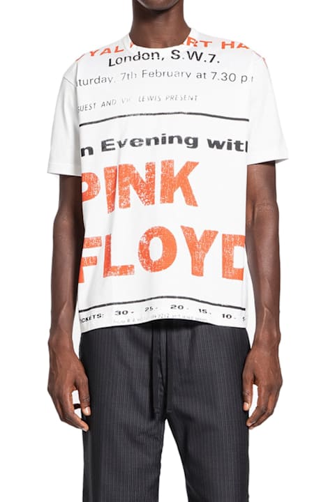 Junya Watanabe Topwear for Men Junya Watanabe Pink Floyd Printed Crewneck T-shirt