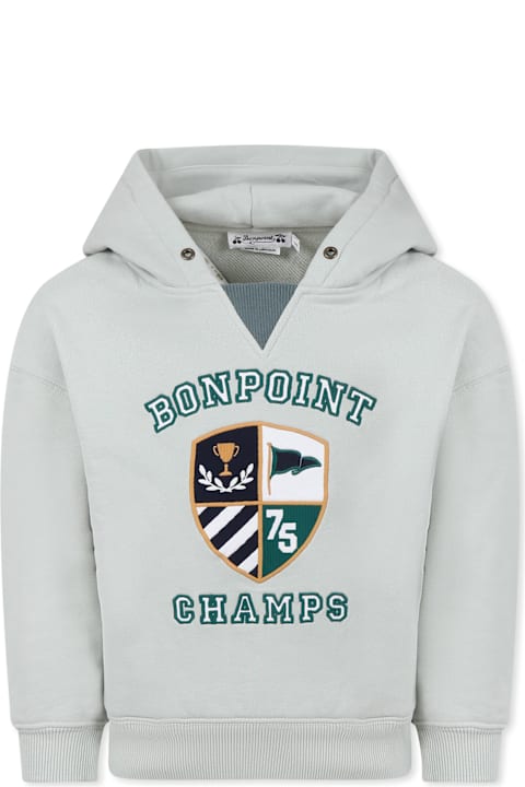 Bonpoint Sweaters & Sweatshirts for Boys Bonpoint Green Sweatshirt For Boy With Logo