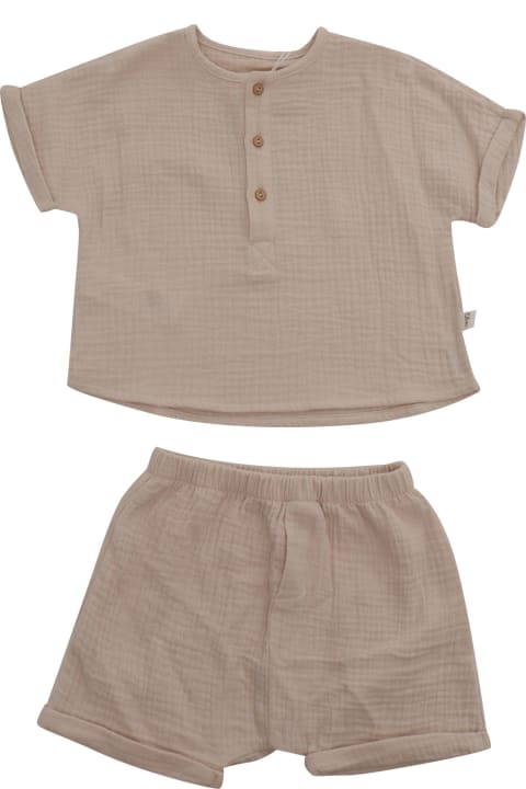 Bodysuits & Sets for Baby Boys Teddy & Minou Brown Two-piece Suit