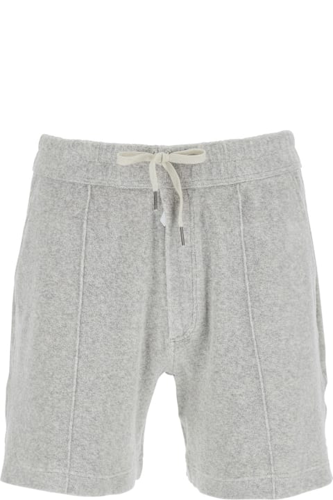 سراويل لـ القسم الرجالي Tom Ford Grey Shorts With Elastic Waist And Drawstring In Cotton Blend Man