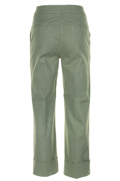Pants & Shorts for Women Via Masini 80 Garment-dyed Gabardine Trousers