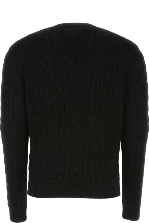Prada Sweaters for Women Prada Black Wool Blend Sweater