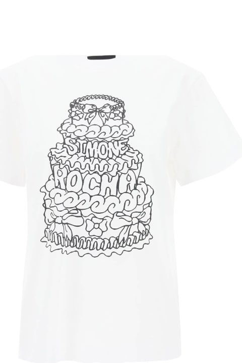 ウィメンズ Simone Rochaのトップス Simone Rocha Cake Crewneck T-shirt
