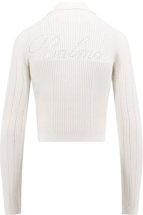 Sweaters for Women Balmain Ribbed Sustainable Viscose Cardigan