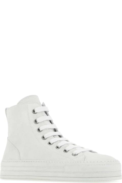Fashion for Men Ann Demeulemeester Chalk Suede Sneakers