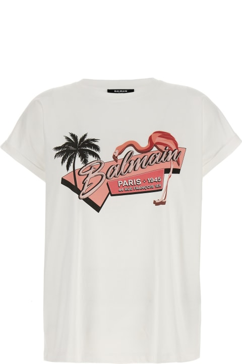 ウィメンズ Balmainのトップス Balmain 'balmain Flamingo' T-shirt