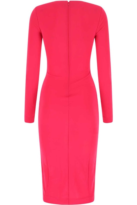 Fashion for Women Dsquared2 Fuchsia Crepe Pick-a-boo Dress