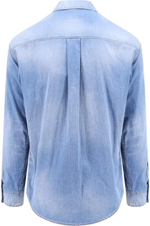 Dsquared2 Sale for Men Dsquared2 Denim Shirt With Stars Detail