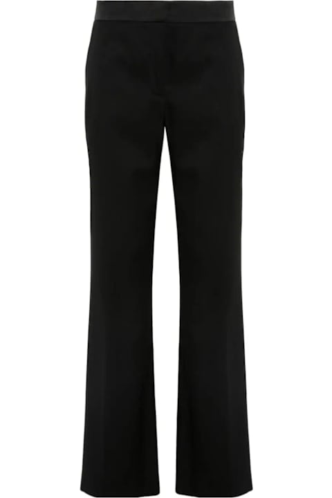 Genny سراويل طويلة وقصيرة لـ السيدات Genny Black Virgin Wool Trousers