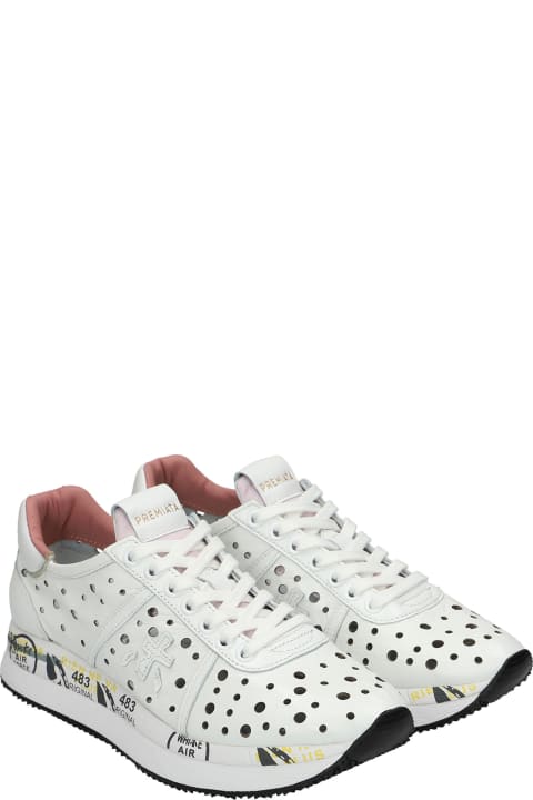 Conny Sneakers In White Leather