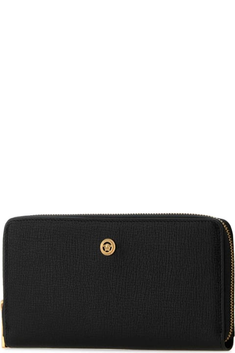 Versace Accessories Sale for Men Versace Black Leather Medusa Biggie Wallet