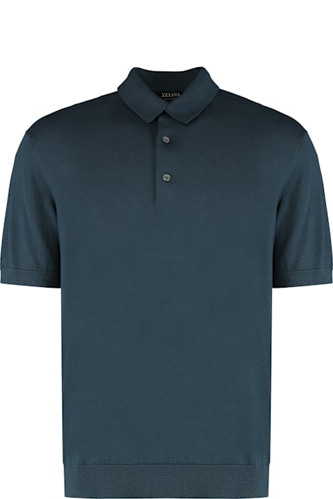 Zegna for Women Zegna Knitted Cotton Polo Shirt