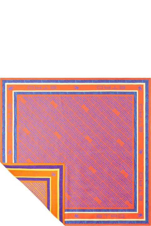 Scarves & Wraps for Women Etro Logo Detailed Patterned Scarf