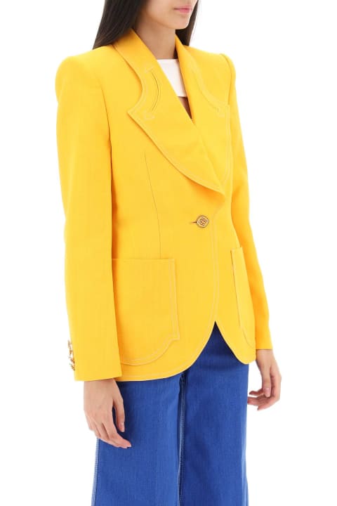 Casablanca Coats & Jackets for Women Casablanca Silk Blend Single-breasted Blazer