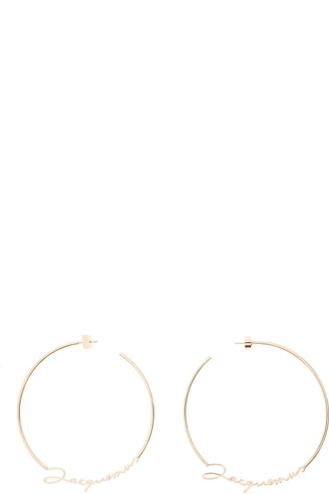 Jacquemus Earrings for Women Jacquemus 'les Creoles' Gold-tone Hoop Earrings In Brass Woman