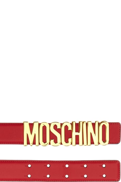 ウィメンズ ベルト Moschino Leather Belt