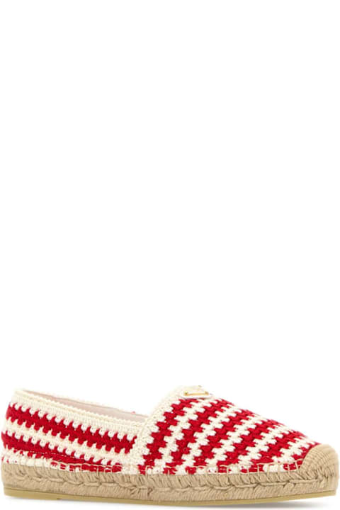 Prada Two-tone Crochet Espadrilles