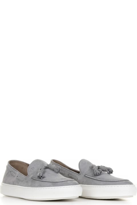 Fratelli Rossetti One Loafers & Boat Shoes for Men Fratelli Rossetti One Moccasin In Gray Suede And Rubber Sole