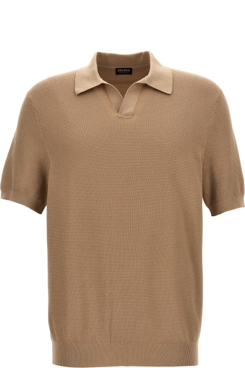 Zegna for Men Zegna Knitted Polo Shirt