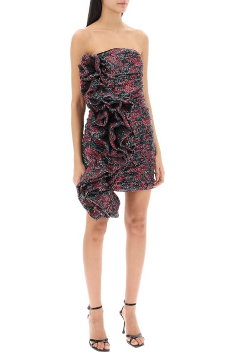 Rotate by Birger Christensen for Women Rotate by Birger Christensen Sequined Strapless Mini Dress