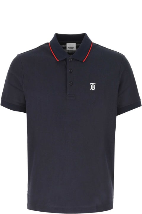 Burberry for Men Burberry Polo In Piquet Blu Navy