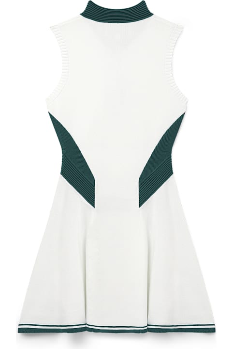 Casablanca Dresses for Women Casablanca Draped Tennis Dress In White And Green