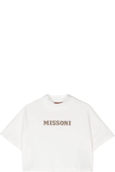 Missoni Kids قمصان بياقة دائرية وقمصان البولو لـ بنات Missoni Kids T-shirt Con Logo