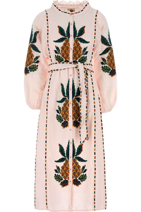 Farm Rio for Men Farm Rio Pastel Pink Linen Blend Dress
