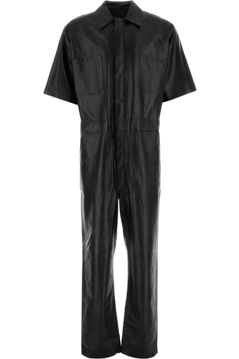Givenchy for Men Givenchy Black Leather Jumpsuit