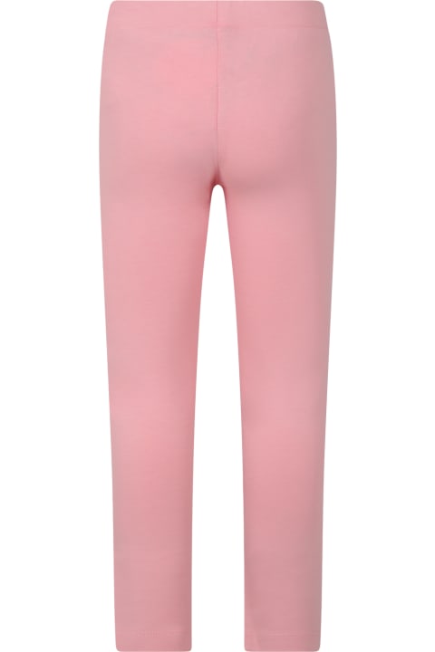 GCDS Mini ملابس تحتية لـ بنات GCDS Mini Pink Leggings For Girl With Logo