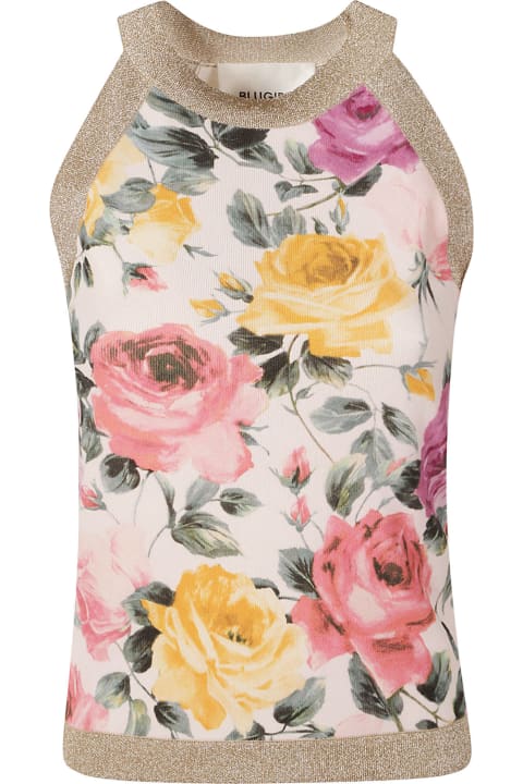 Blugirl Coats & Jackets for Women Blugirl Halter Neck Floral Print Rib Trim Top