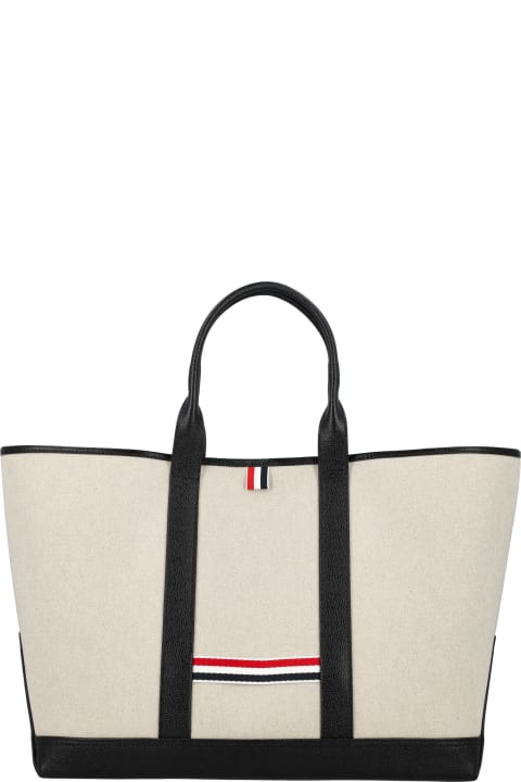 Bags Sale for Men Thom Browne Medium Tool Tote W/ Leather Handles In S
