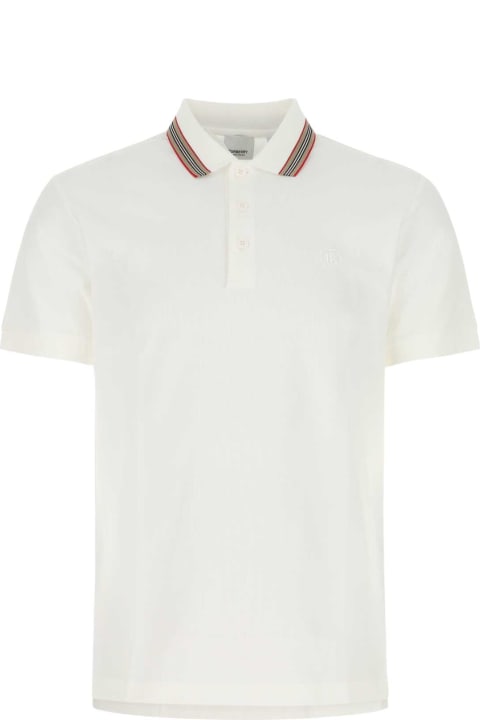 Fashion for Men Burberry White Piquet Polo Shirt