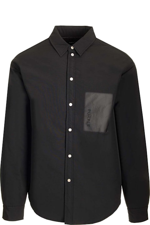 Purple Brand Coats & Jackets for Men Purple Brand Black Overshirt
