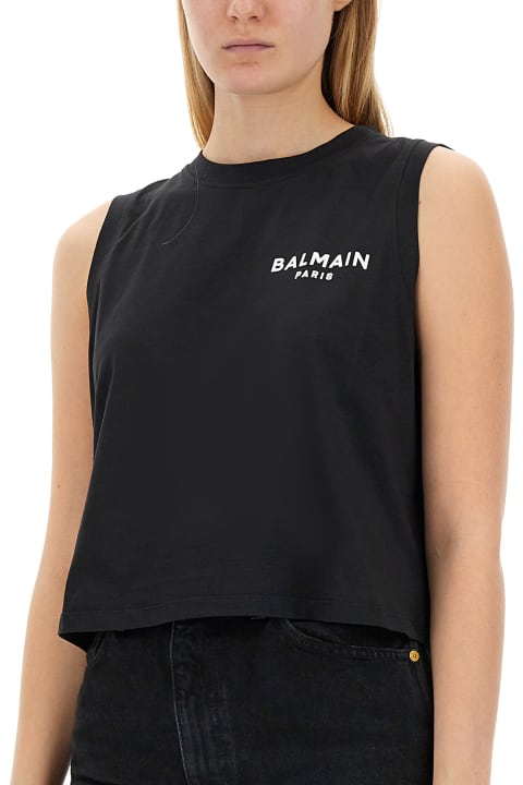 ウィメンズ Balmainのウェア Balmain Tank Top With Logo
