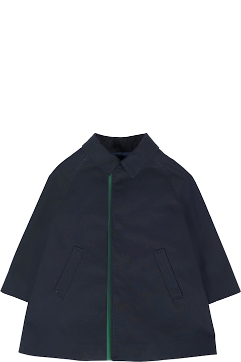 Fashion for Men Gucci Blue Coat For Babykids With Web Detail