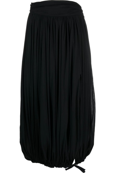 Skirts for Women Philosophy di Lorenzo Serafini Black Pleated Puffball Midi Skirt