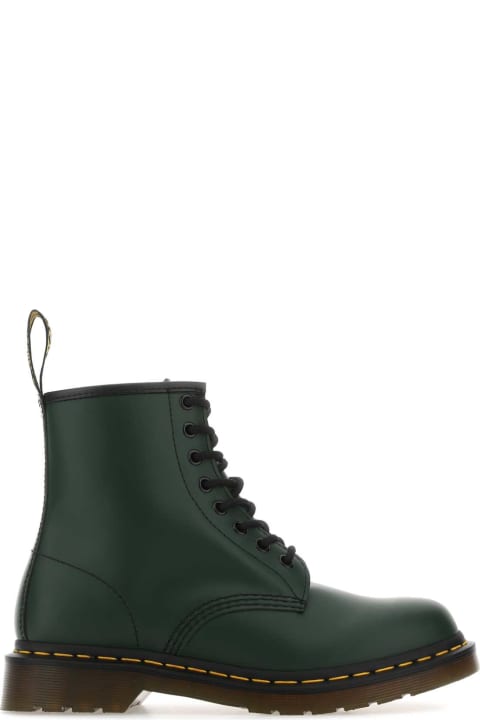 Dr. Martens Boots for Women Dr. Martens Bottle Green Leather 1460 Ankle Boots