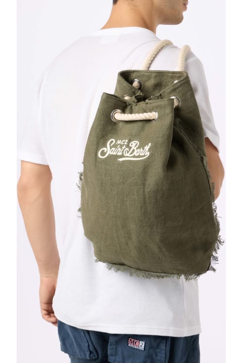 Homeware MC2 Saint Barth Green Boat Linen Backpack
