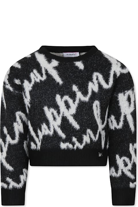 Homeware Pinko Black Sweater For Girl With Writing