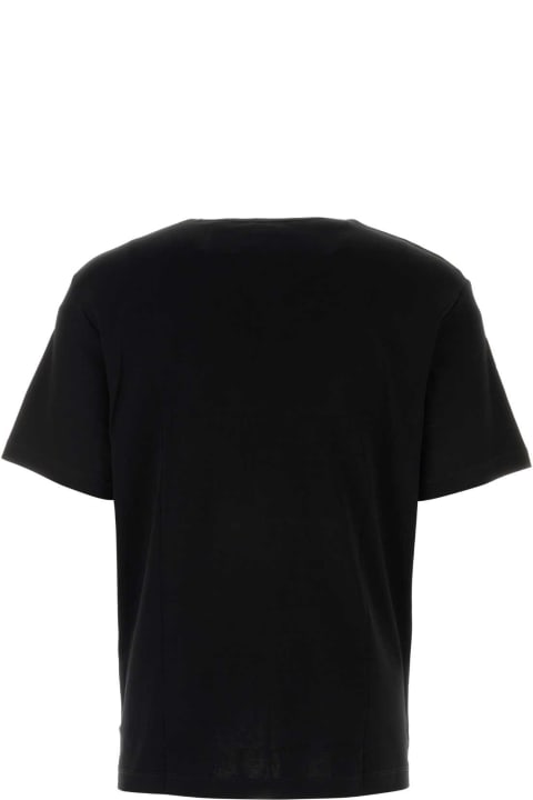Lemaire Topwear for Men Lemaire Black Cotton T-shirt