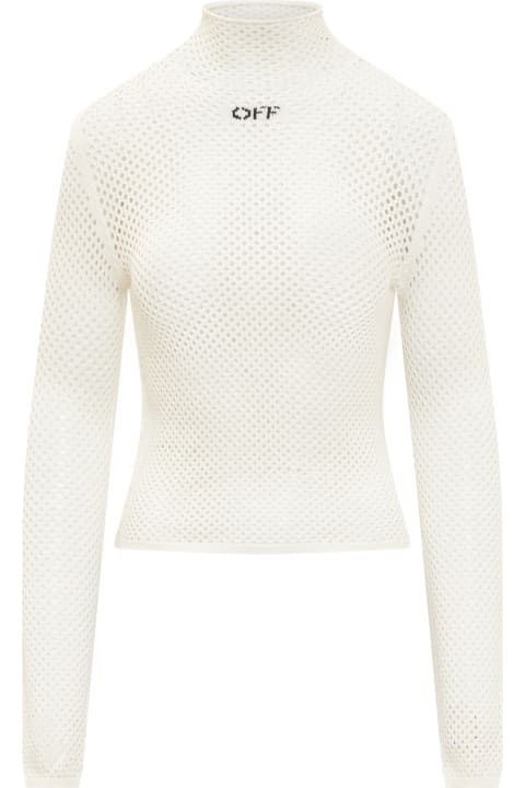 Off-White Sweaters for Women Off-White Net Turtleneck Top
